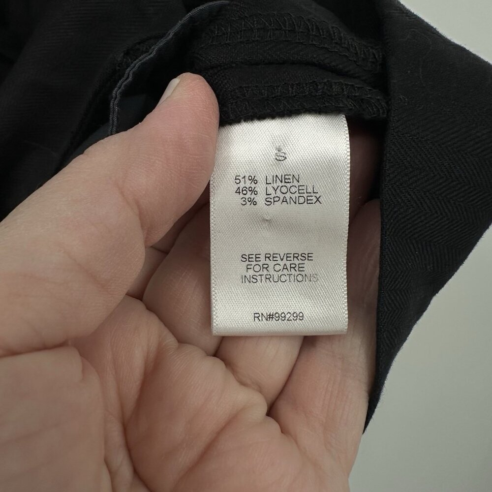 SOLD linen SMALL double breasted classic preppy pockets